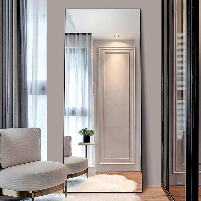 Laiya 65”24” Aluminum Full Length Mirror Floor Mirrors with Stand Full Body Dressing Bedroom,Living Room,Dressing Room Hotel Mirror Big Size
