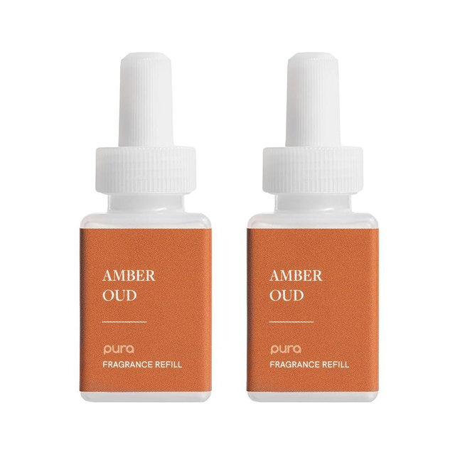 Pura - Fragrance for Smart Home Air Diffusers - Room Freshener - Aromatherapy Scents for Bedrooms & Living Rooms - Odor Eliminator - 2 Pack - Amber Oud