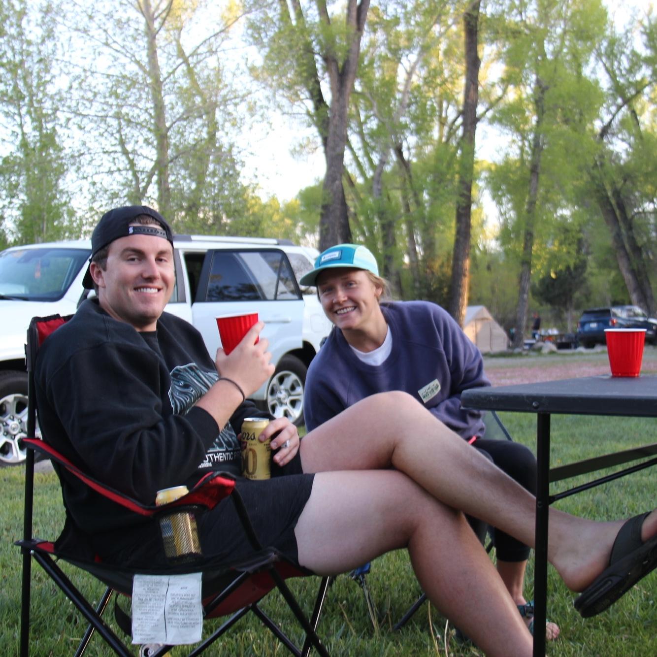 Cole & Kristi on a camping trip in 2023! We lived out in CO for 3 months and made the most of every day out there!