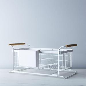 Over the Sink Wood-Handled Dish Rack