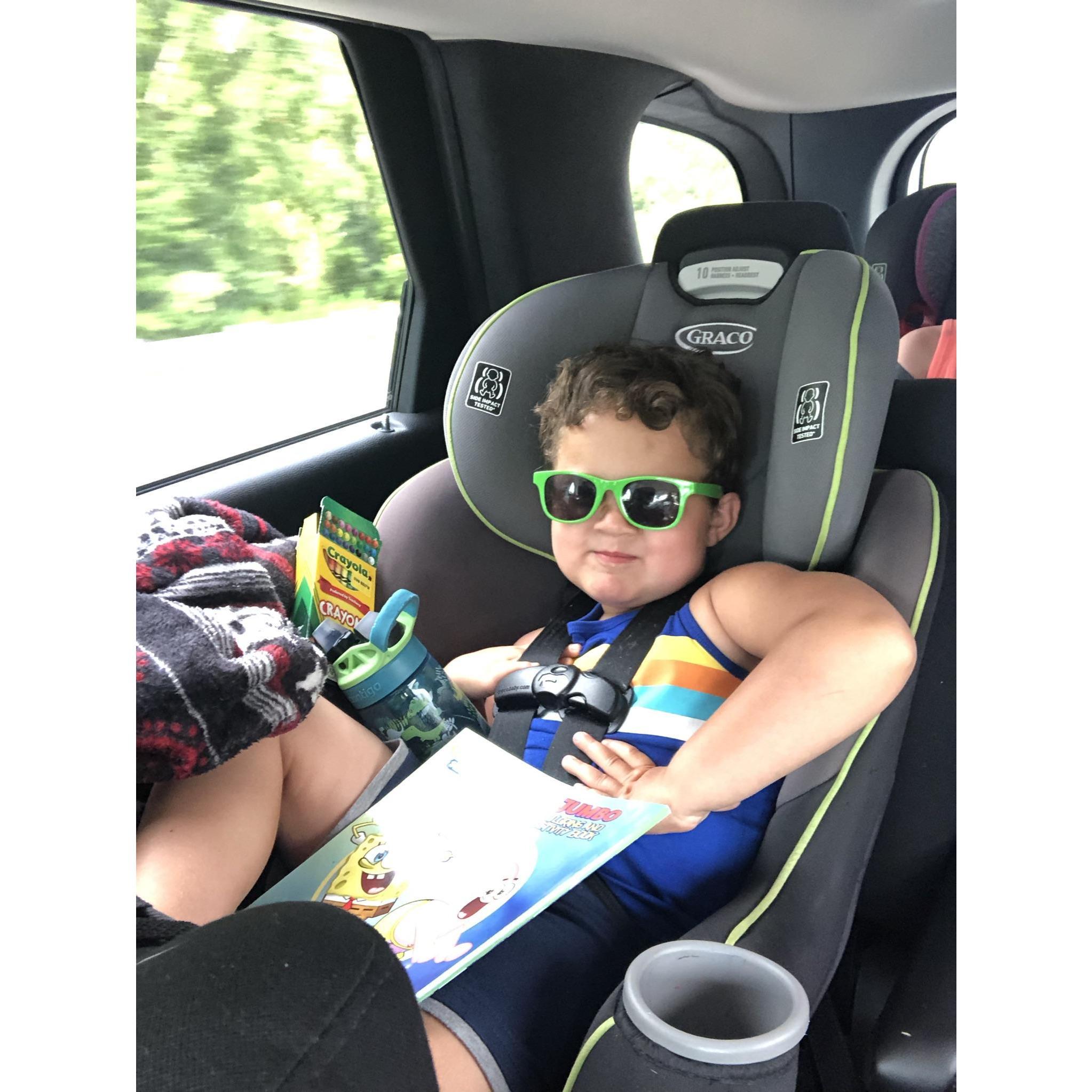 "I'm ok with this road trip thing ... but only if we can see the girls at the beach, Dad."