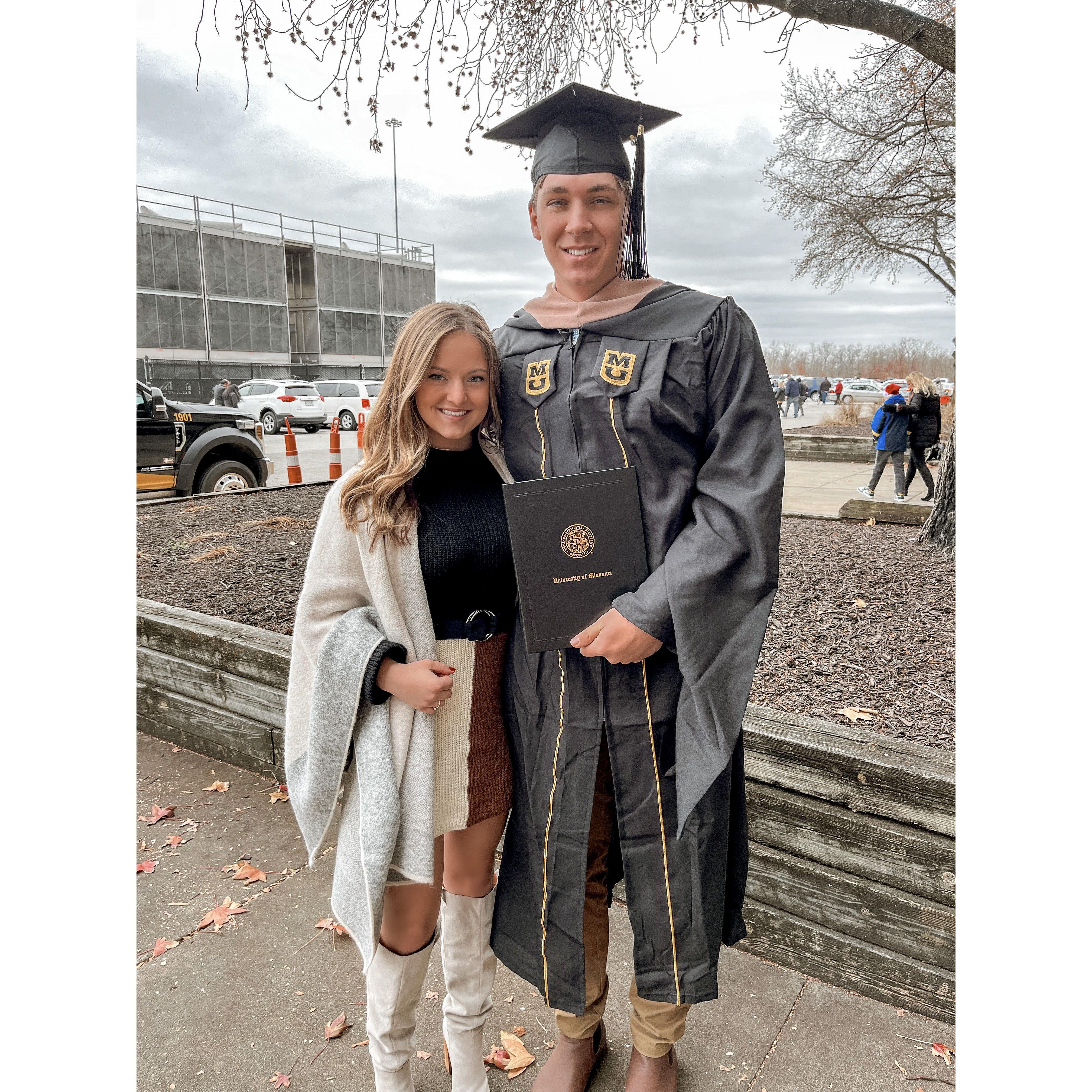 John Graduates with his Masters in Accounting