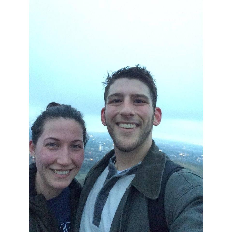 Sunrise at the top of Arthur's Seat, Edinburgh