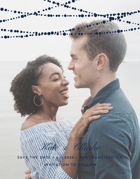 Moonlight Edge | Navy | Zola Save The Dates