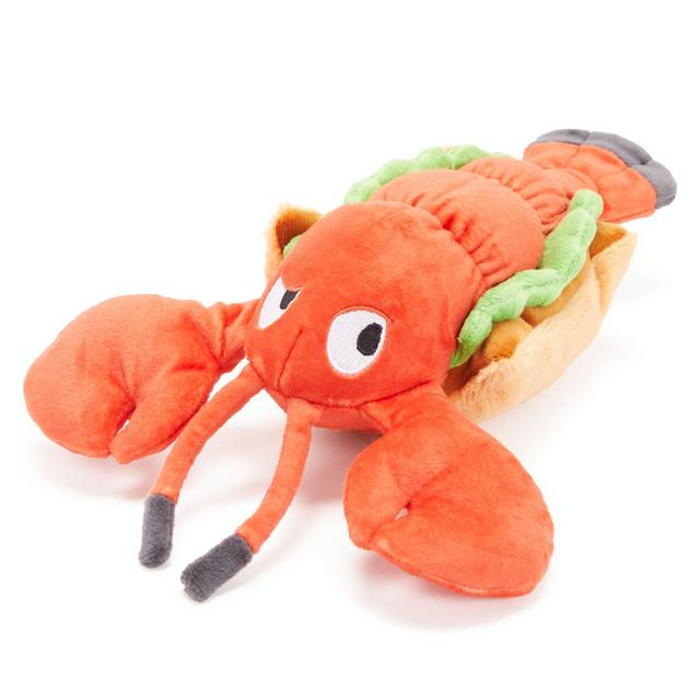 BARK Max's Maine Lobster Roll Plush Squeaker Dog Toy in Red/Tan