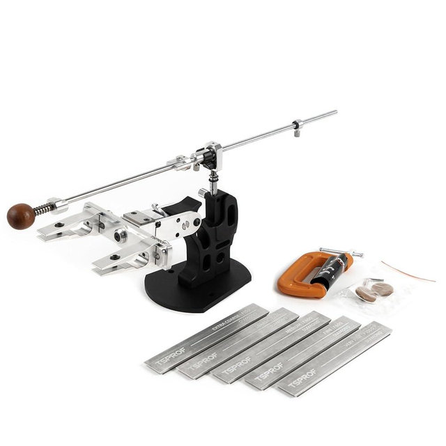 TSPROF Pioneer Sharpening Kit, Knife Sharpener, Knife Sharpening Kit for Kitchen, Folding, Tourist and Multitool Knives, Compact Knife Sharpening Device