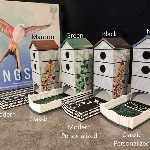 Wingspan Bird Feeder Dice Tower with easy dice drop roof