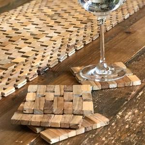 Recycled Teak Coaster Set