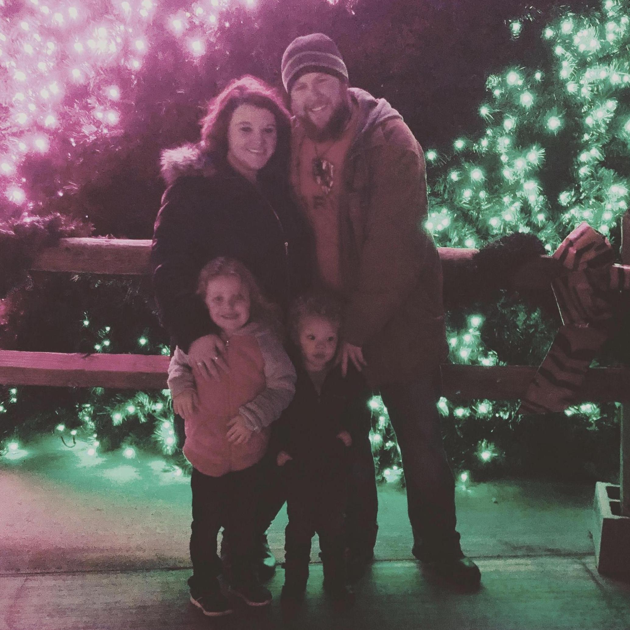 First family zoo lights trip