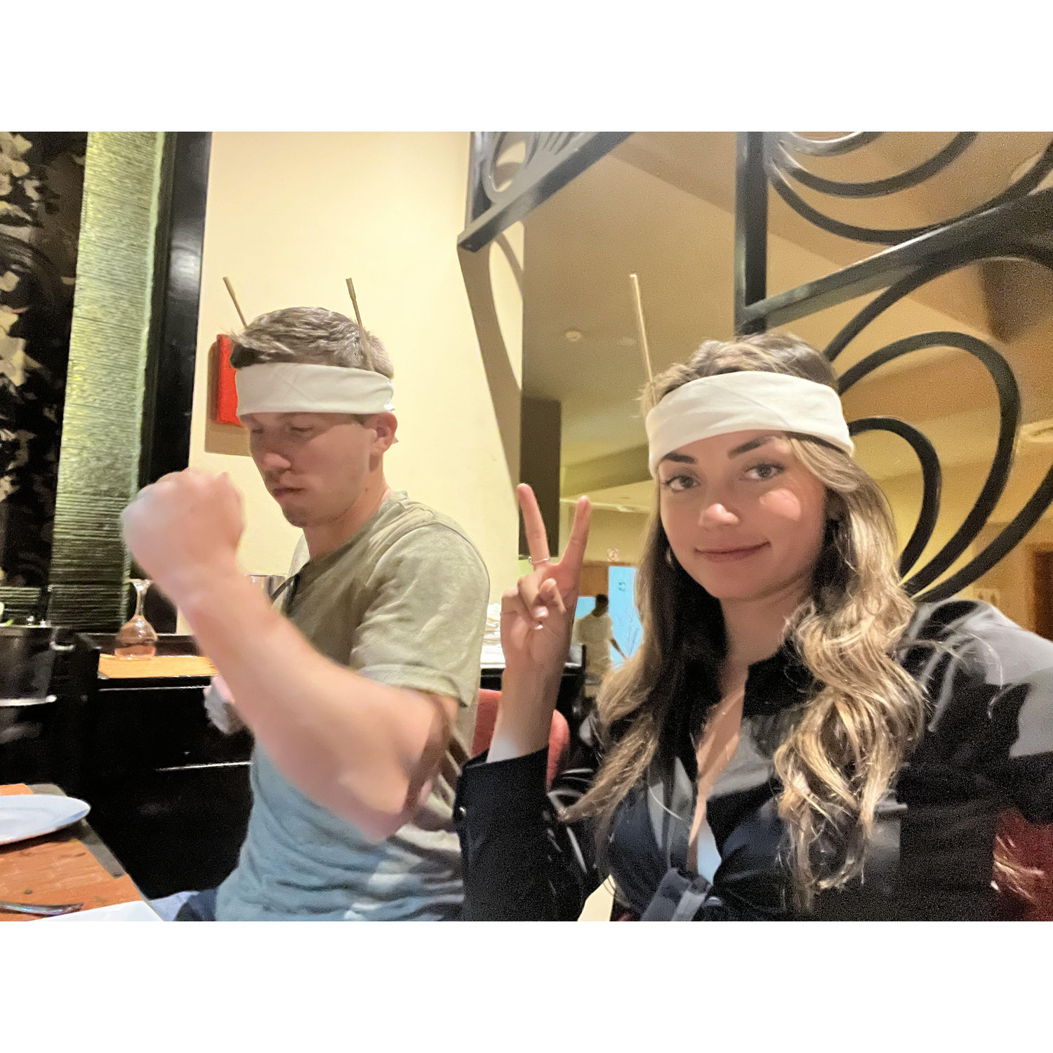 A silly habachi night with Pat's bestfriend's family in Punta Cana 2023!