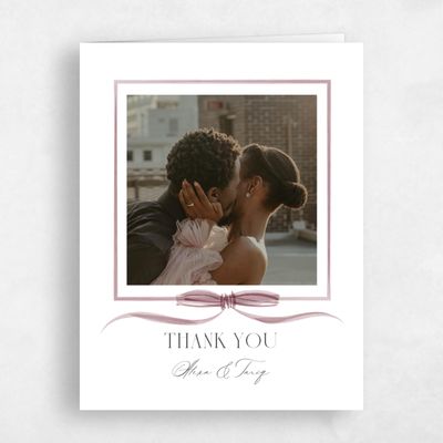 Dusty Rose, Pink Wedding Thank You - Brienno Photo
