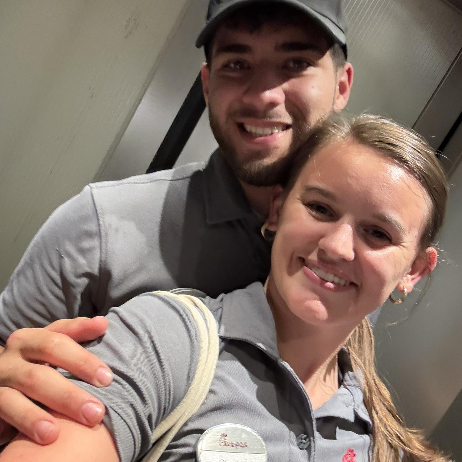 Our last day of work together at CFA (we met at CFA)!