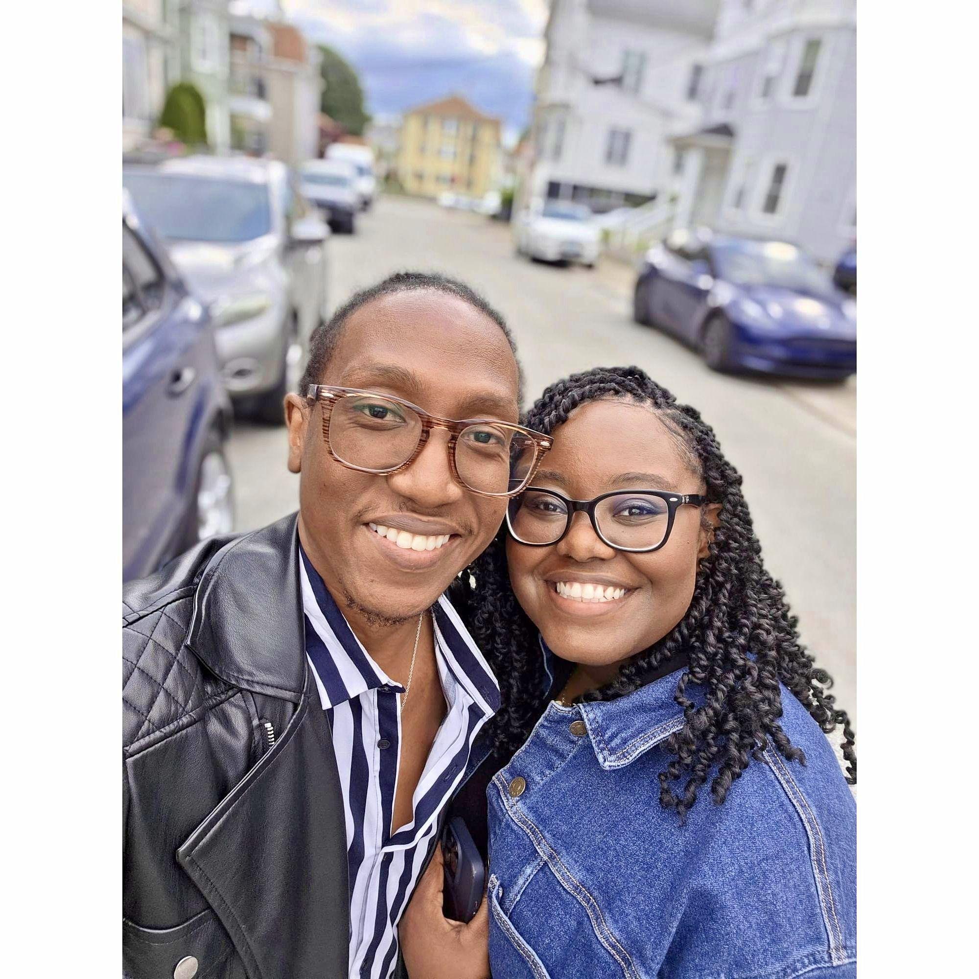 We met online while Dinie was in Providence! Went back to the place it started!