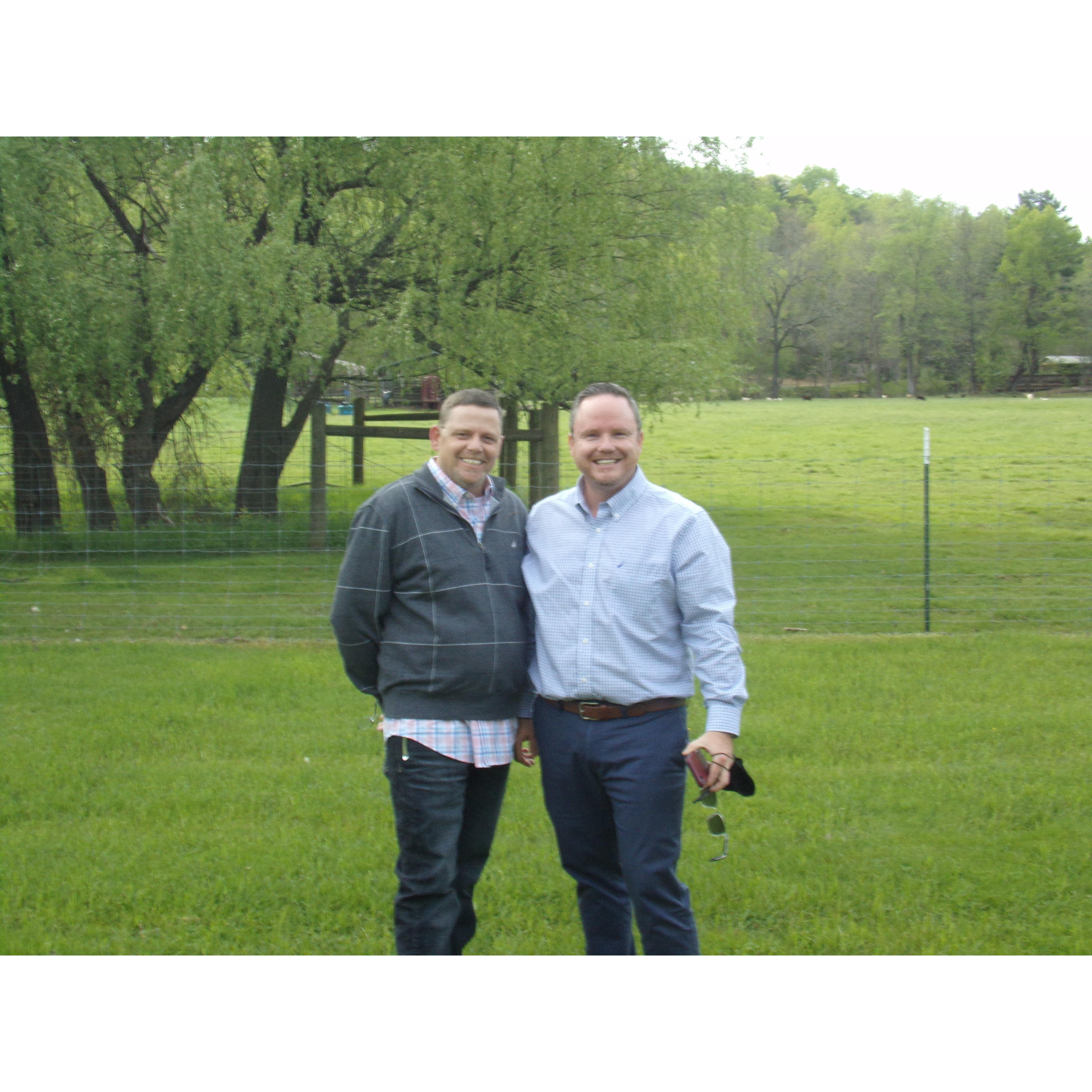 Uncle Sam (Officiant) and Dad getting some brother time in before Rehearsal Dinner!