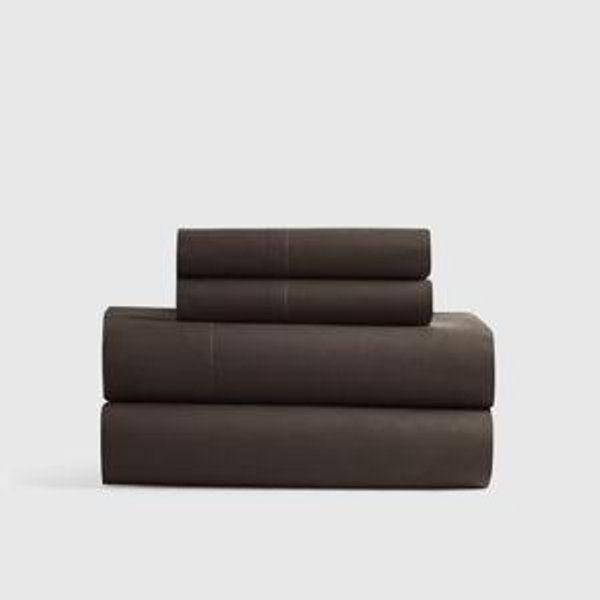 Classic Organic Percale Sheet Set in Espresso