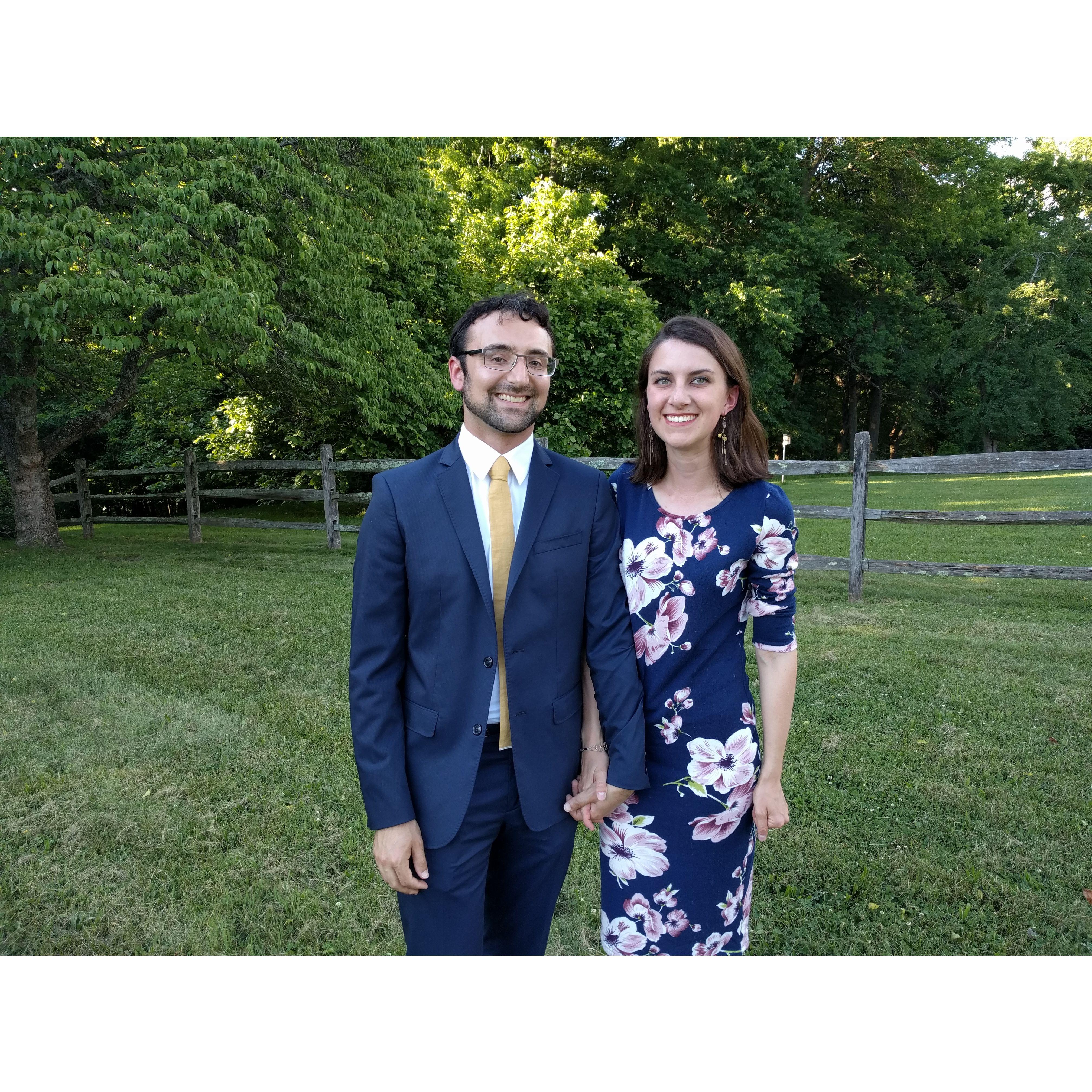 At our friends' wedding in Audobon, PA in 2018