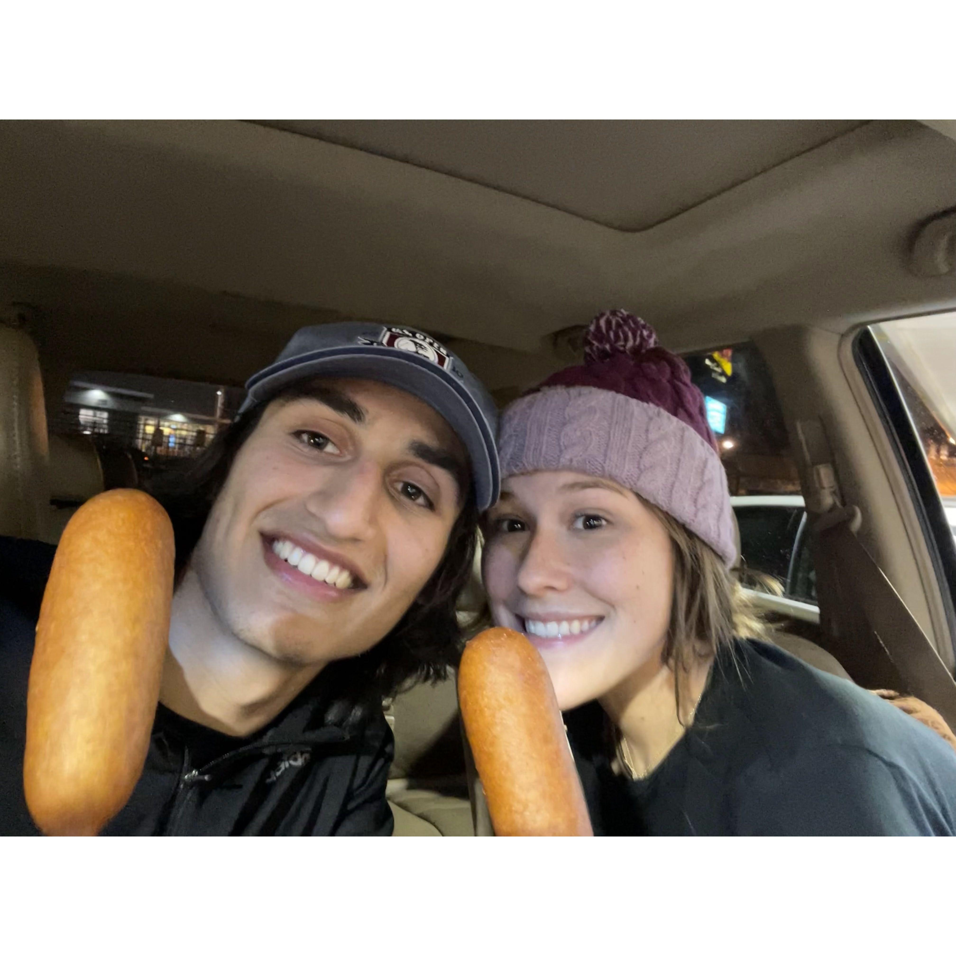First of many sonic corn dog dates.