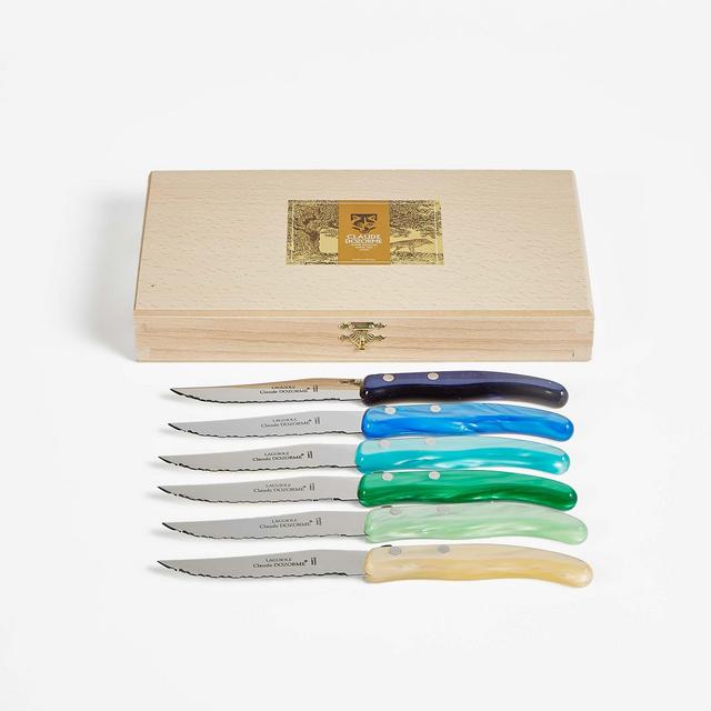 Claude Dozorme Multicolored Steak Knives