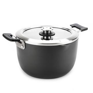 Levels Stackable Ceramic Nonstick Stockpot with Straining Lid