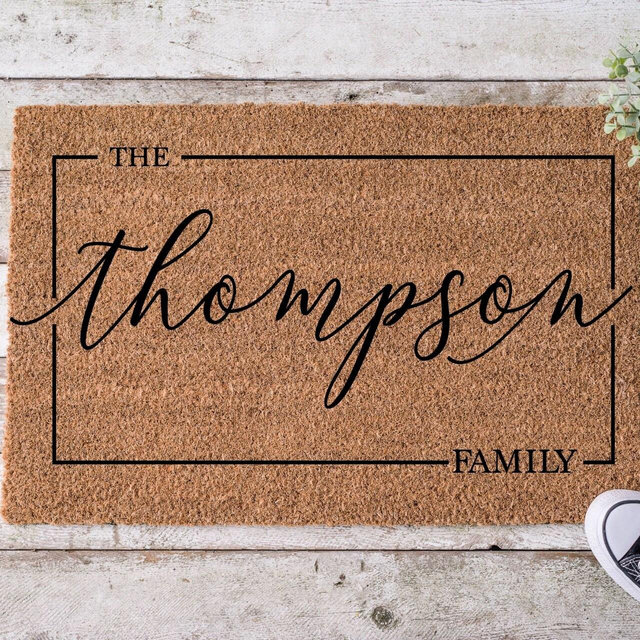 Housewarming Gift / Family Name Doormat / Personalized Doormat / Closing Gift / Custom Family Welcome Mat / Wedding Gift / Personalized Gift