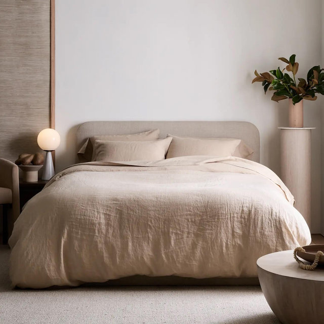 Linen Duvet Cover Set | Quince: Toffee; King