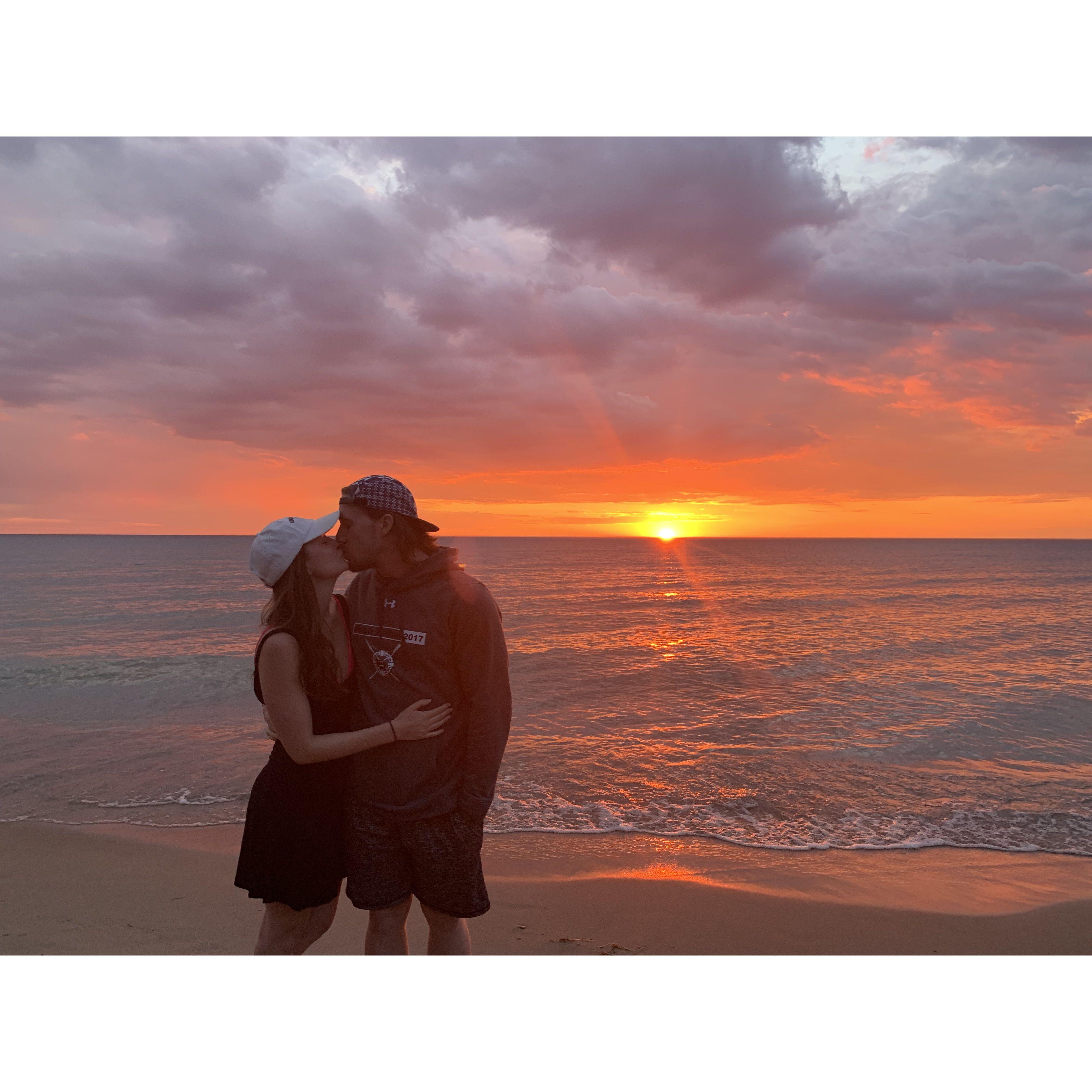 one of the beautiful sunsets at Bruce Beach, Kincardine, ON