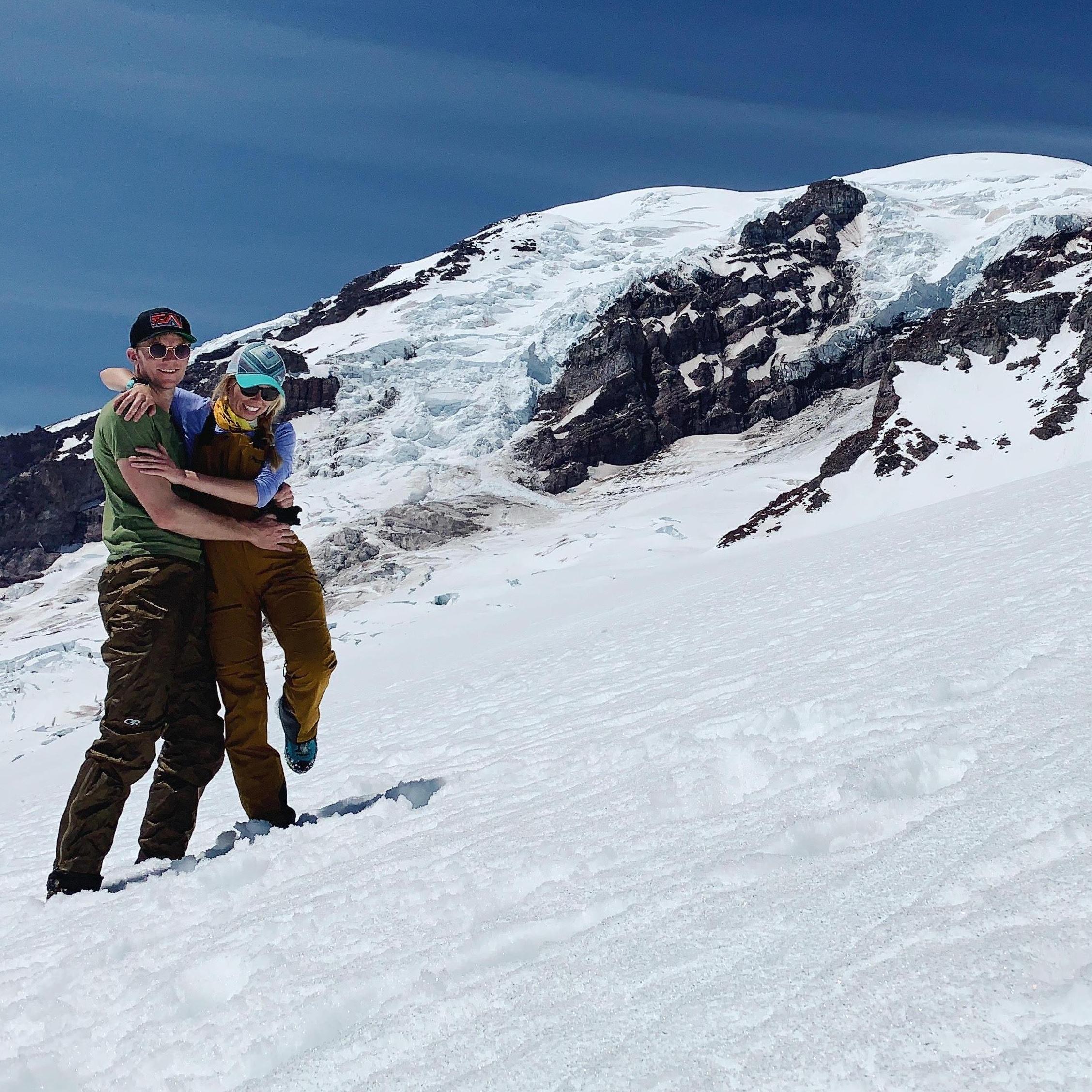 Climbing to Camp Muir
