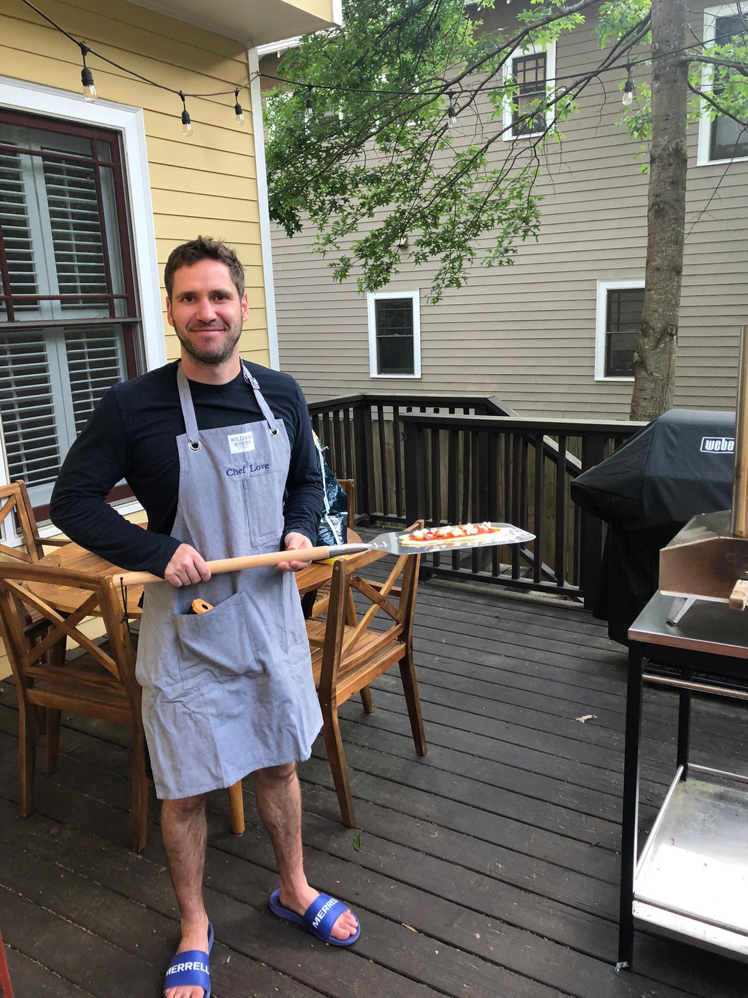 Getting good use out of our pizza oven from the Loves!