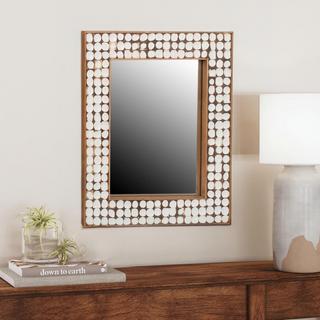 Mila Coconut Shell Rectangular Mirror