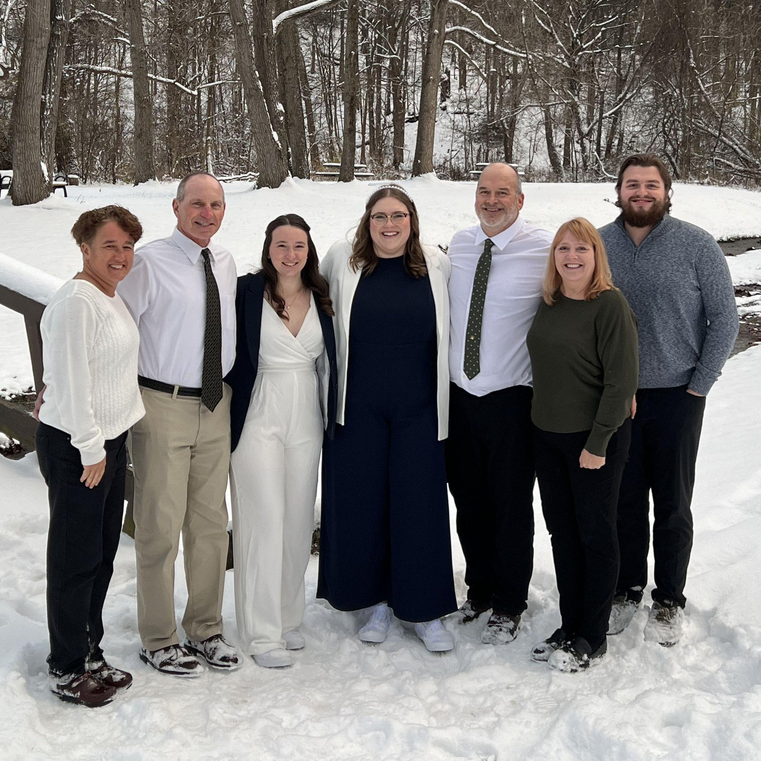 Our families with us the day we got married