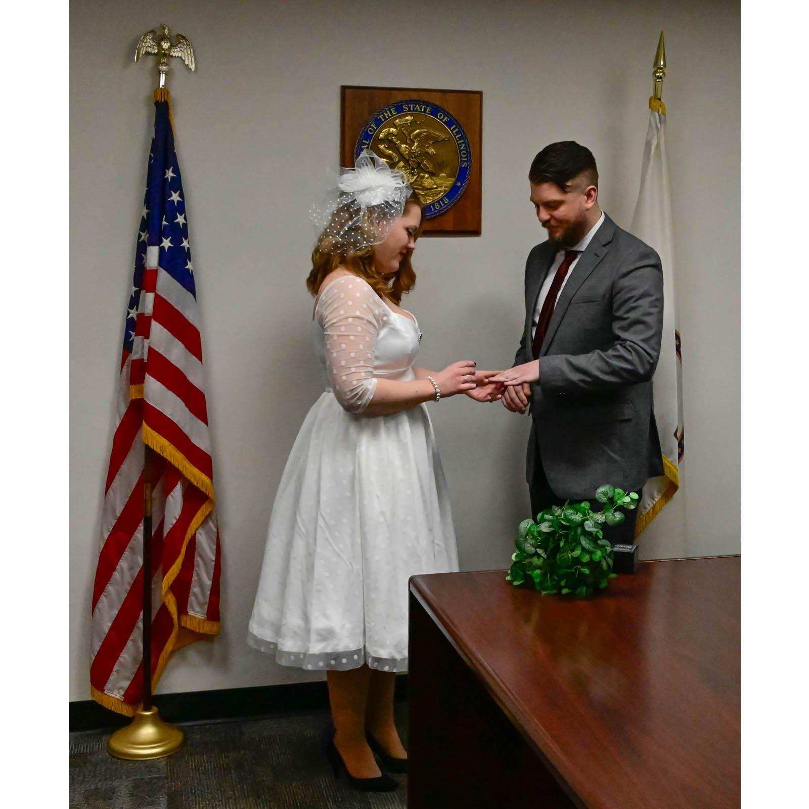 Photos from our courthouse wedding day!
Downtown Chicago, 2/24/24