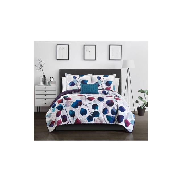 King 8pc Megaera Bed In A Bag Quilt Set Multi - Chic Home Design