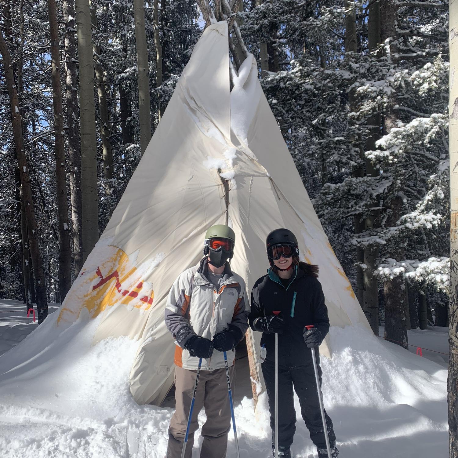 Our first time on the slopes together during a group trip to Santa Fe with friends at the beginning of 2022!