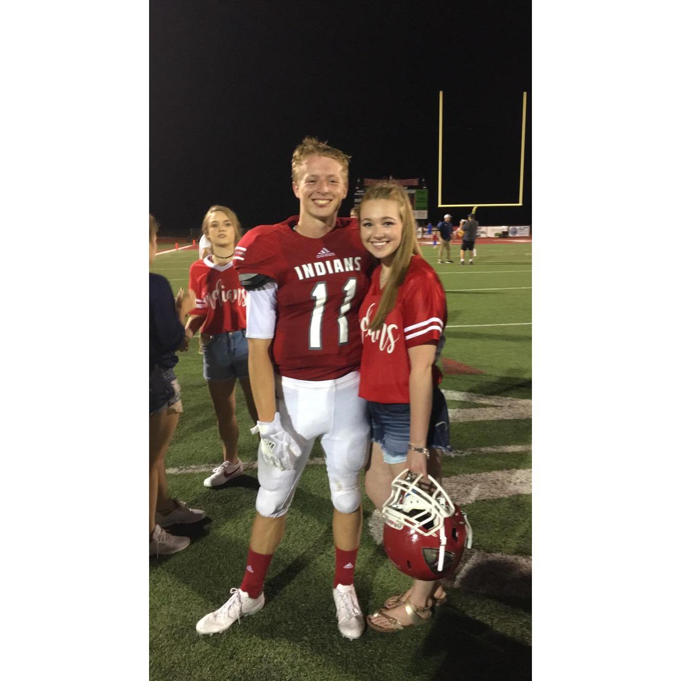 The start of senior, Rhett was the strong safety and outside linebacker. I miss Friday night lights!