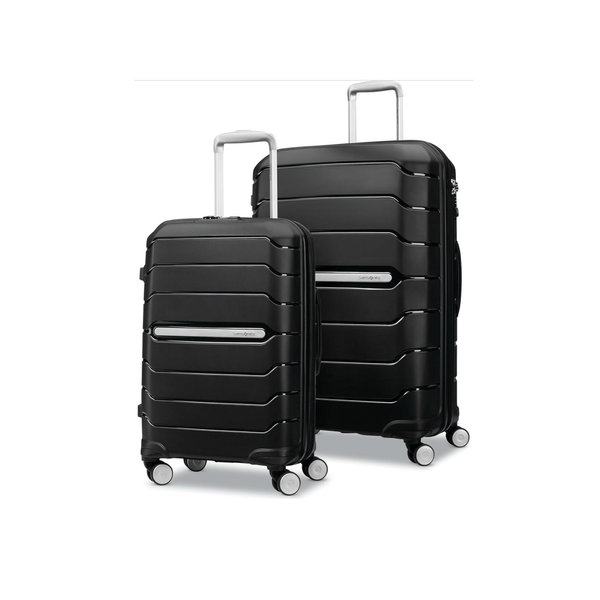 Samsonite Freeform 2-Piece Luggage Set - Carry-On & Large Checked Luggage with Dual Spinner Wheels - Durable Polypropylene Hardshell - TSA Lock, Airline-Approved - Expandable Hard Shell - Navy