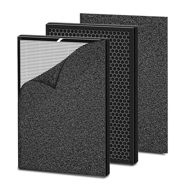 HOAXCINN Replacement Filter Compatible with HEAPETS P339 Air Purifier, H13 Filter 3-Stage Filtration，2 Air Filters + 2 Pre-Filters