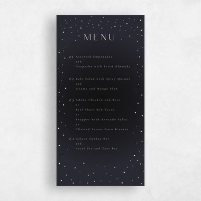 Black Wedding Menu - Cosima