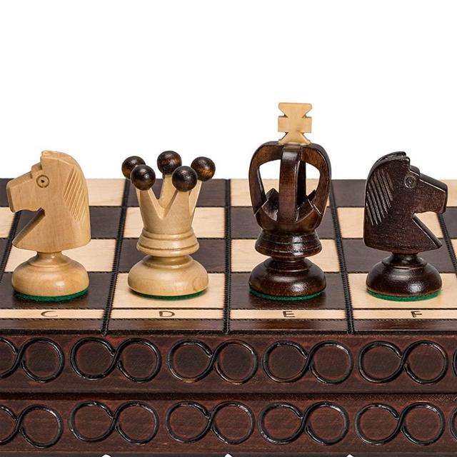 Husaria European International Chess Wooden Game Set - King's - 17.3 Inches