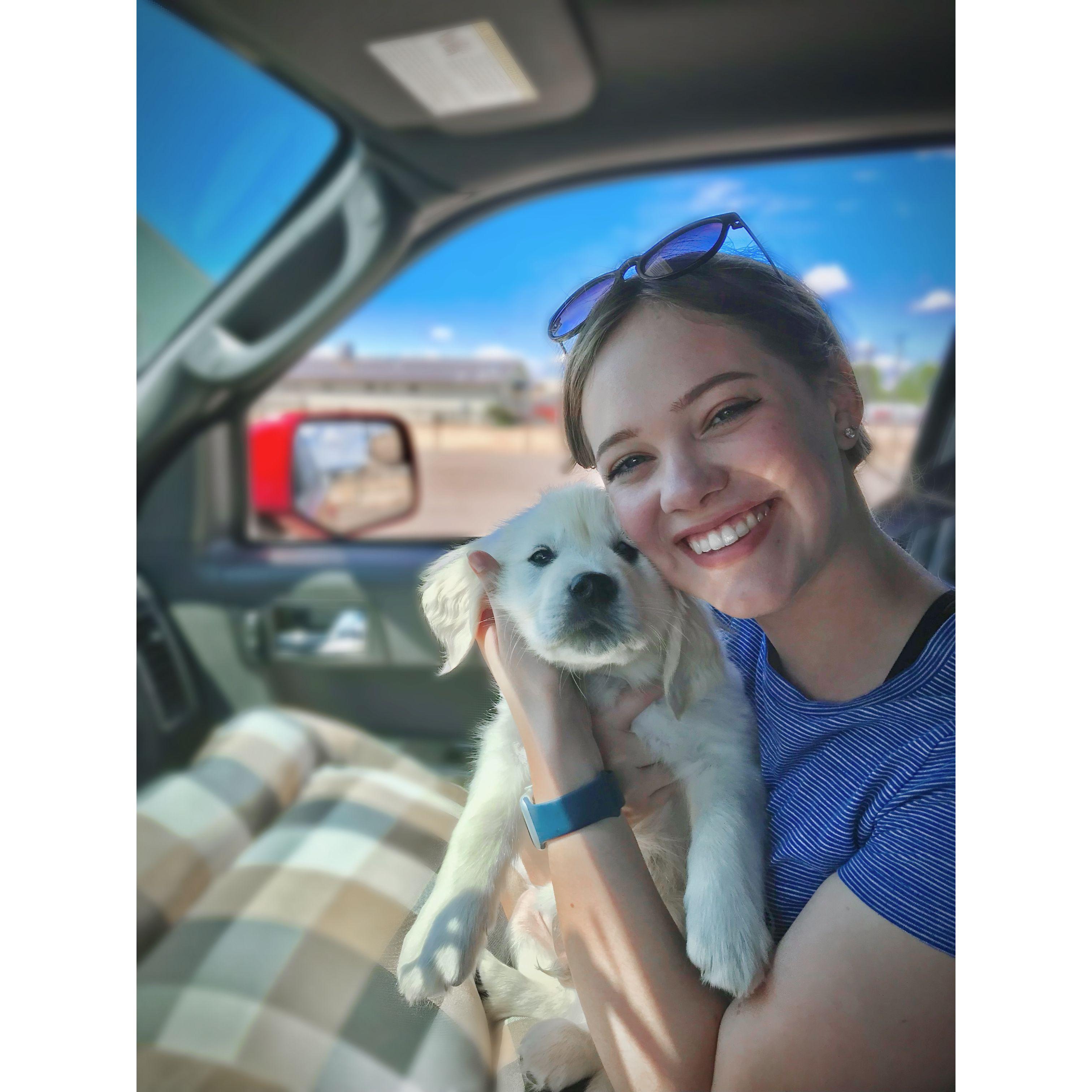 Brenna brought Morgan home! May 2022