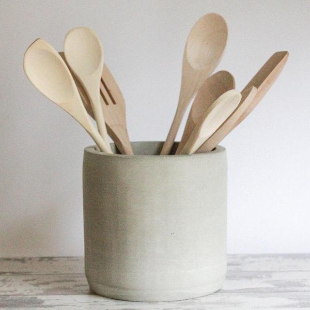 Concrete Utensil Crock-Large Concrete...