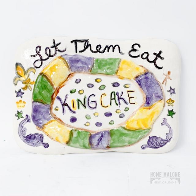 Let Them Eat King Cake Plaque