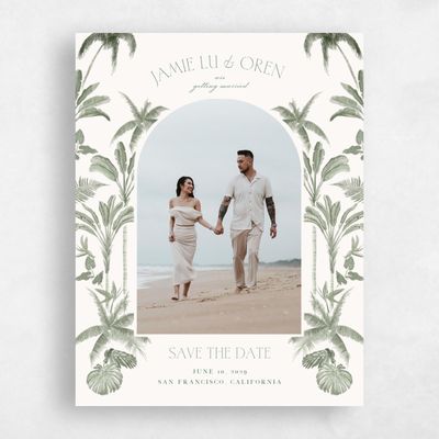 Hunter, Green Wedding Save the Date - Somrig Photo