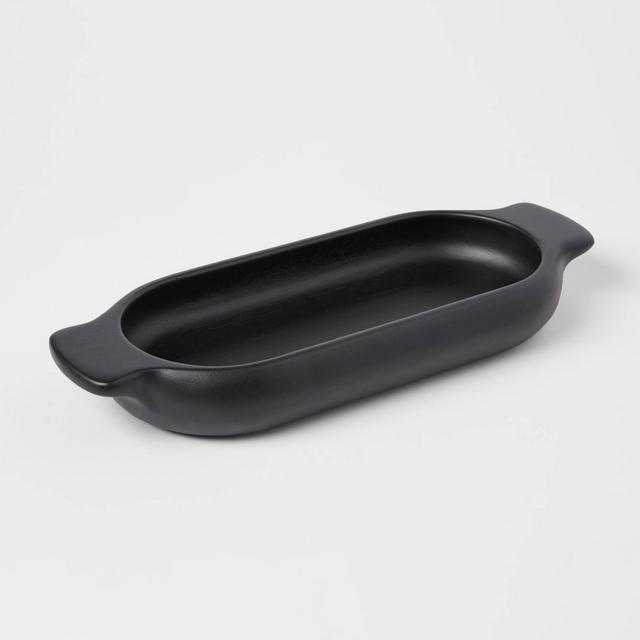 60oz Acacia Modern Dough Bowl Black - Threshold™