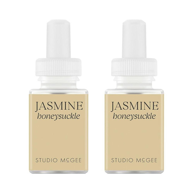 Pura x Studio McGee Smart Home Air Diffuser - Smart Air Diffuser - Up to 120-Hours of Luxury Fragrance per Refill - Spring & Summer Fragrance - 2 Pack, Jasmine Honeysuckle
