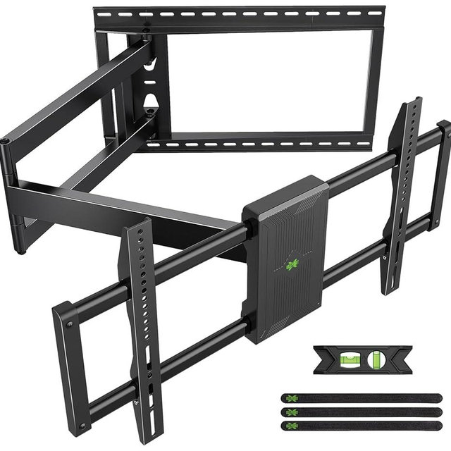 USX Mount Long Arm TV Wall Mount for Most 42-95 inch TV 40 Inch Extension Full Motion TV Mount，Pre-Assembled Wall Mount with Swivel and Tilt Up to 150lbs Fits 8″/12″/16″/24″ Studs VESA 800x400mm