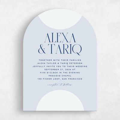 Blue Arch Wedding Invitation - Seibel Classic