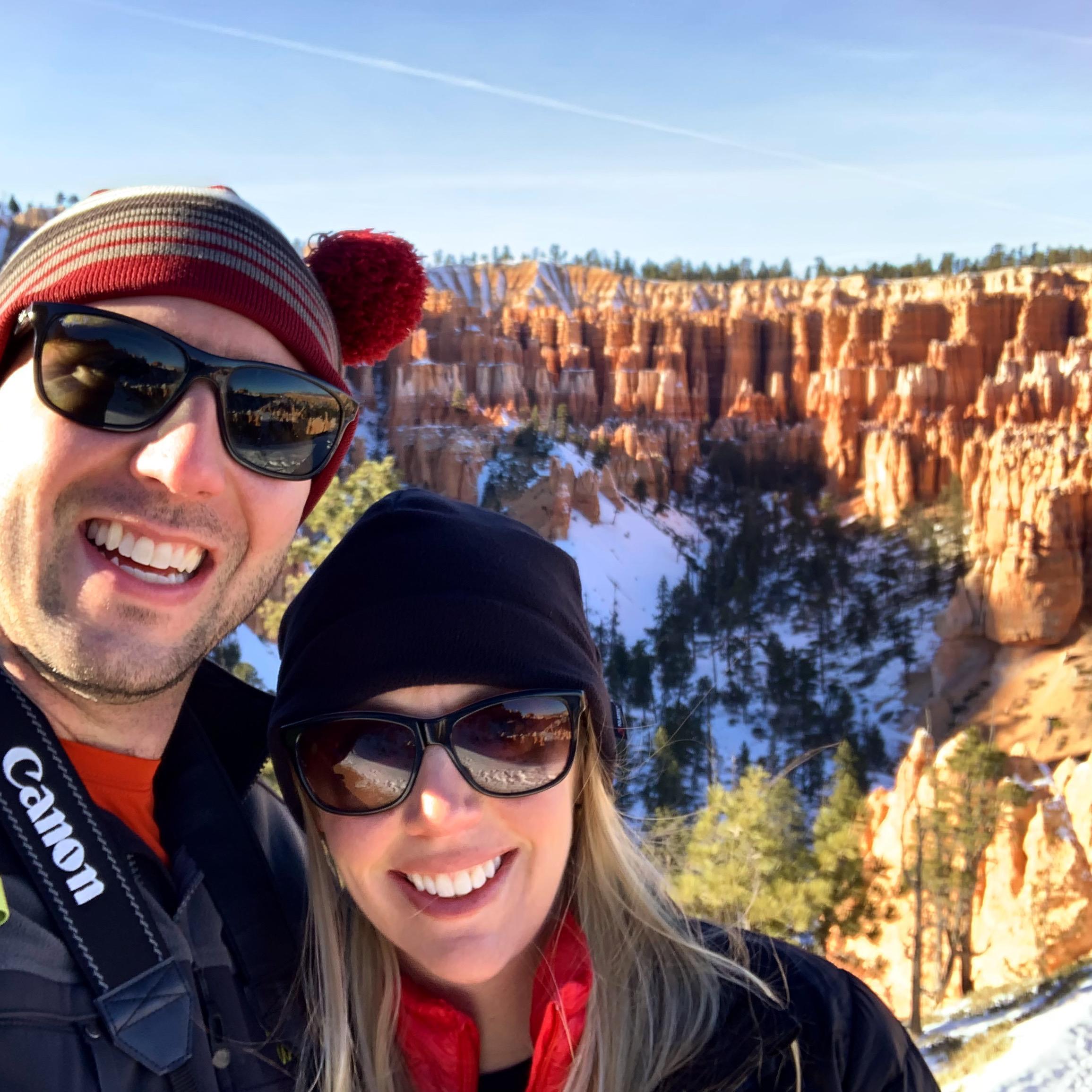 12.29.18 - Bryce Canyon National Park, UT - Taking a selfie with the snow capped hoodos