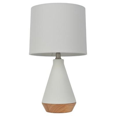 Product description page - Tapered Ceramic Table Lamp with Ceramic & Wood White - Threshold™
