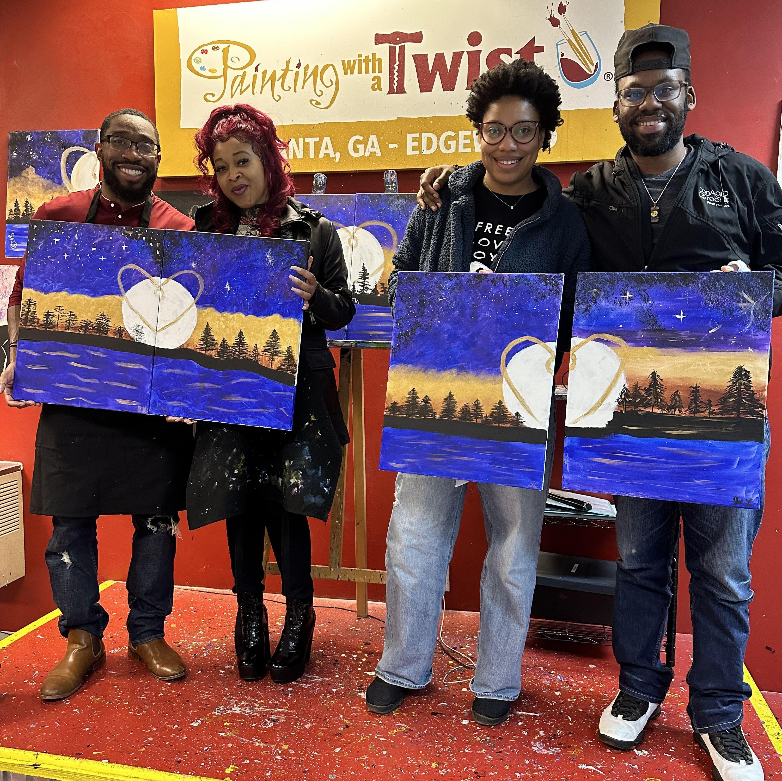 Valentine's Day 2023: Double date paint 'n sip with the Lightners