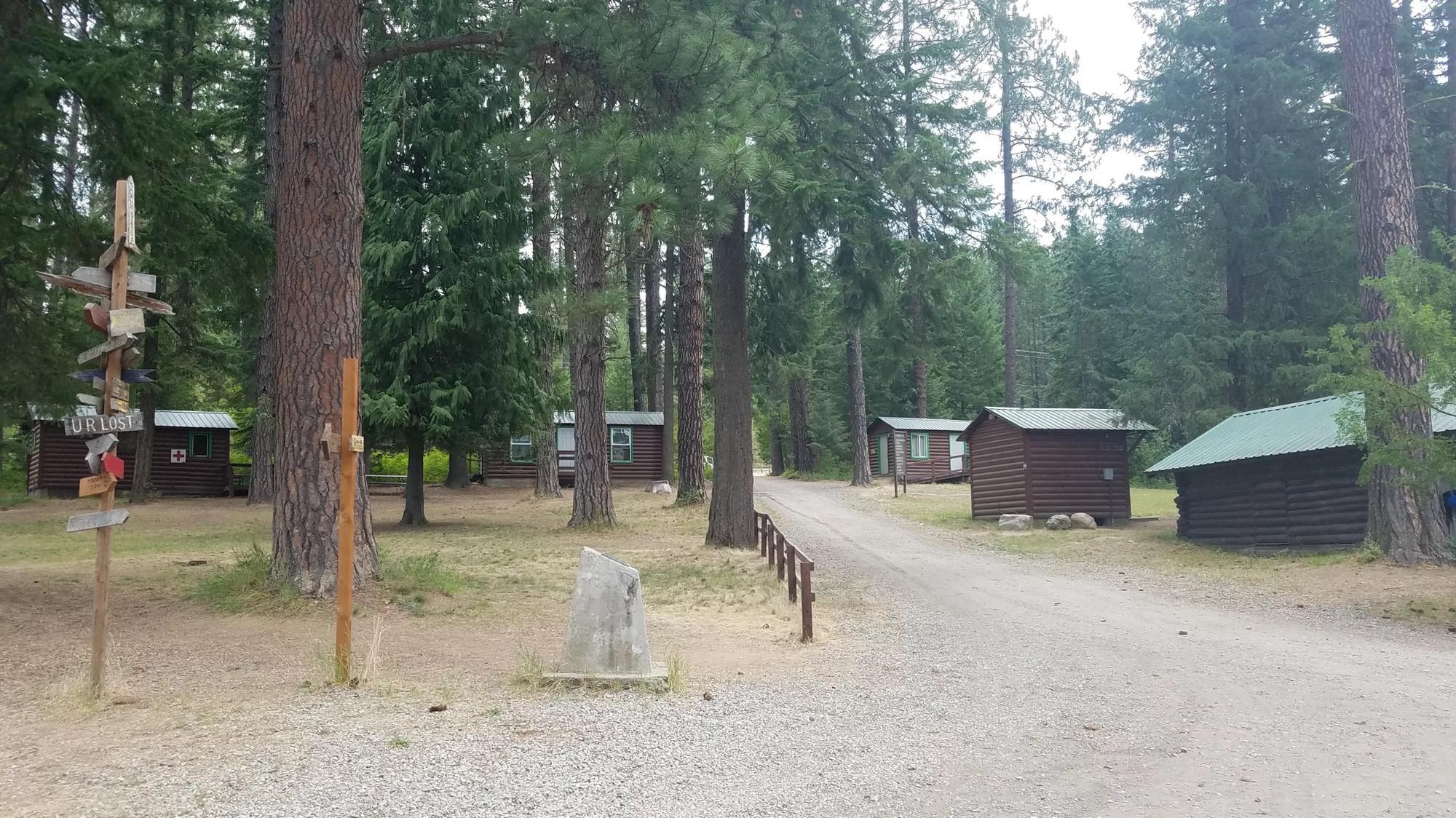 Picture of the cabins from afar.